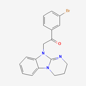 1-(3-bromophenyl)-2-(3,4-dihydropyrimido[1,2-a]benzimidazol-10(2H)-yl)ethanone