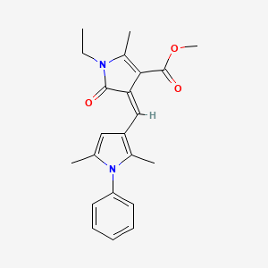 methyl (4Z)-4-[(2,5-dimethyl-1-phenyl-1H-pyrrol-3-yl)methylidene]-1-ethyl-2-methyl-5-oxo-4,5-dihydro-1H-pyrrole-3-carboxylate