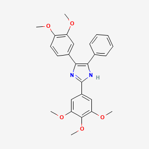 molecular formula C26H26N2O5 B11642140 4-(3,4-dimethoxyphenyl)-5-phenyl-2-(3,4,5-trimethoxyphenyl)-1H-imidazole 