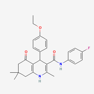 4-(4-ethoxyphenyl)-N-(4-fluorophenyl)-2,7,7-trimethyl-5-oxo-1,4,5,6,7,8-hexahydro-3-quinolinecarboxamide