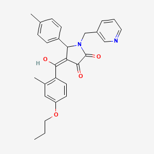 3-hydroxy-5-(4-methylphenyl)-4-[(2-methyl-4-propoxyphenyl)carbonyl]-1-(pyridin-3-ylmethyl)-1,5-dihydro-2H-pyrrol-2-one