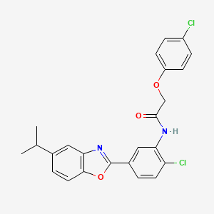 N-[2-chloro-5-(5-isopropyl-1,3-benzoxazol-2-yl)phenyl]-2-(4-chlorophenoxy)acetamide