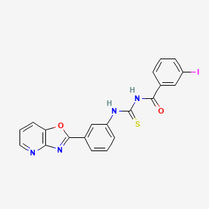 3-iodo-N-{[3-([1,3]oxazolo[4,5-b]pyridin-2-yl)phenyl]carbamothioyl}benzamide