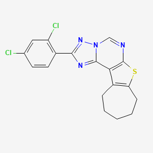 2-(2,4-dichlorophenyl)-9,10,11,12-tetrahydro-8H-cyclohepta[4,5]thieno[3,2-e][1,2,4]triazolo[1,5-c]pyrimidine