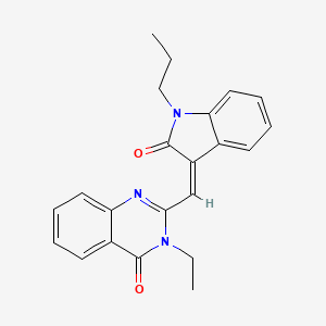 3-ethyl-2-[(Z)-(2-oxo-1-propyl-1,2-dihydro-3H-indol-3-ylidene)methyl]quinazolin-4(3H)-one