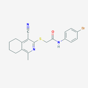 N-(4-bromophenyl)-2-[(4-cyano-1-methyl-5,6,7,8-tetrahydroisoquinolin-3-yl)sulfanyl]acetamide