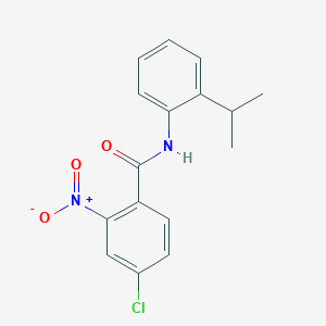 molecular formula C16H15ClN2O3 B11642253 4-chloro-2-nitro-N-[2-(propan-2-yl)phenyl]benzamide 