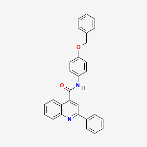 molecular formula C29H22N2O2 B11642330 N-[4-(benzyloxy)phenyl]-2-phenylquinoline-4-carboxamide 