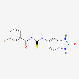 3-bromo-N-[(2-oxo-2,3-dihydro-1H-benzimidazol-5-yl)carbamothioyl]benzamide