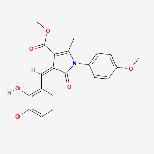 methyl (4Z)-4-(2-hydroxy-3-methoxybenzylidene)-1-(4-methoxyphenyl)-2-methyl-5-oxo-4,5-dihydro-1H-pyrrole-3-carboxylate