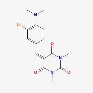 5-[3-bromo-4-(dimethylamino)benzylidene]-1,3-dimethylpyrimidine-2,4,6(1H,3H,5H)-trione