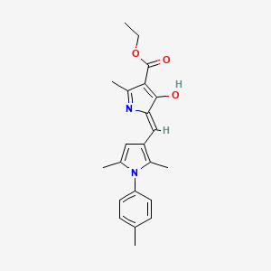 ethyl (5Z)-5-{[2,5-dimethyl-1-(4-methylphenyl)-1H-pyrrol-3-yl]methylidene}-2-methyl-4-oxo-4,5-dihydro-1H-pyrrole-3-carboxylate