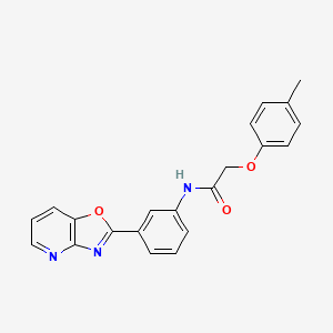 2-(4-methylphenoxy)-N-[3-([1,3]oxazolo[4,5-b]pyridin-2-yl)phenyl]acetamide