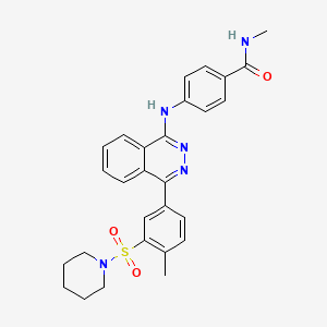 molecular formula C28H29N5O3S B11642452 N-methyl-4-({4-[4-methyl-3-(piperidin-1-ylsulfonyl)phenyl]phthalazin-1-yl}amino)benzamide 