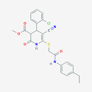 Methyl 4-(2-chlorophenyl)-5-cyano-6-({2-[(4-ethylphenyl)amino]-2-oxoethyl}sulfanyl)-2-oxo-1,2,3,4-tetrahydropyridine-3-carboxylate