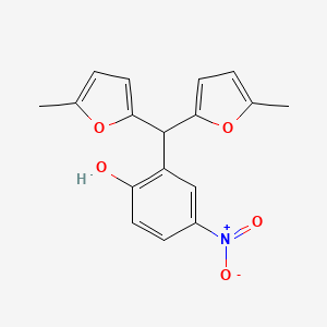 2-[Bis(5-methylfuran-2-yl)methyl]-4-nitrophenol