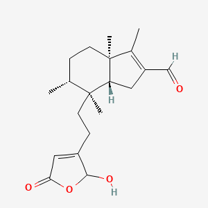 molecular formula C20H28O4 B1164250 (4->2)-Abeo-16-hydroxycleroda-2,13-dien-15,16-olide-3-al CAS No. 935293-70-2