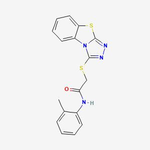 N-(2-methylphenyl)-2-([1,2,4]triazolo[3,4-b][1,3]benzothiazol-3-ylsulfanyl)acetamide