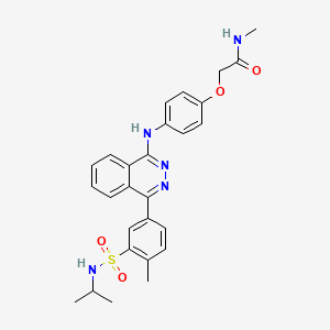 molecular formula C27H29N5O4S B11642613 N-methyl-2-[4-({4-[4-methyl-3-(propan-2-ylsulfamoyl)phenyl]phthalazin-1-yl}amino)phenoxy]acetamide 