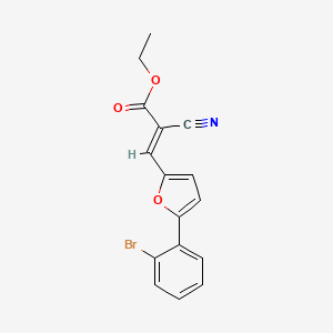 Ethyl 3-(5-(2-bromophenyl)furan-2-yl)-2-cyanoacrylate