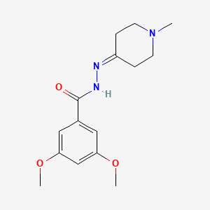 3,5-dimethoxy-N'-(1-methylpiperidin-4-ylidene)benzohydrazide