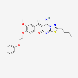 (6Z)-2-butyl-6-{4-[2-(2,5-dimethylphenoxy)ethoxy]-3-methoxybenzylidene}-5-imino-5,6-dihydro-7H-[1,3,4]thiadiazolo[3,2-a]pyrimidin-7-one