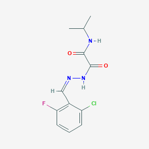 molecular formula C12H13ClFN3O2 B11642698 2-[(2Z)-2-(2-chloro-6-fluorobenzylidene)hydrazinyl]-2-oxo-N-(propan-2-yl)acetamide 