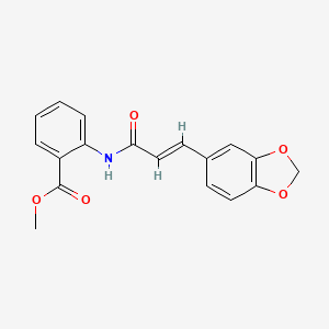 methyl 2-{[(2E)-3-(1,3-benzodioxol-5-yl)prop-2-enoyl]amino}benzoate