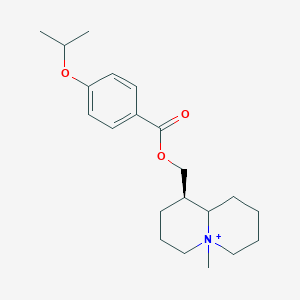 5-Methyl-1-{[4-(propan-2-yloxy)benzoyloxy]methyl}-decahydroquinolizin-5-ium