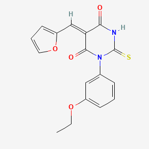 (5Z)-1-(3-ethoxyphenyl)-5-(furan-2-ylmethylidene)-2-thioxodihydropyrimidine-4,6(1H,5H)-dione