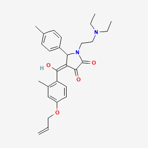 1-[2-(diethylamino)ethyl]-3-hydroxy-5-(4-methylphenyl)-4-{[2-methyl-4-(prop-2-en-1-yloxy)phenyl]carbonyl}-1,5-dihydro-2H-pyrrol-2-one