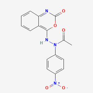 molecular formula C16H12N4O5 B11642881 N-(4-nitrophenyl)-N'-[(4Z)-2-oxo-1,2-dihydro-4H-3,1-benzoxazin-4-ylidene]acetohydrazide 