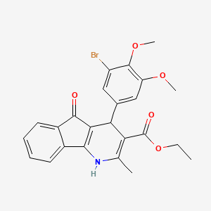 ethyl 4-(3-bromo-4,5-dimethoxyphenyl)-2-methyl-5-oxo-4,5-dihydro-1H-indeno[1,2-b]pyridine-3-carboxylate