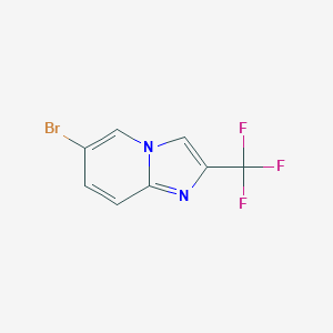 molecular formula C8H4BrF3N2 B116429 6-Bromo-2-(trifluoromethyl)imidazo[1,2-a]pyridine CAS No. 150780-40-8