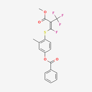 [3-methyl-4-[(E)-1,3,3,3-tetrafluoro-2-methoxycarbonylprop-1-enyl]sulfanylphenyl] benzoate