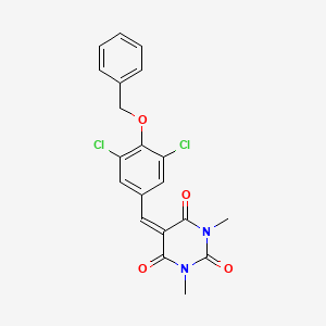 5-[4-(benzyloxy)-3,5-dichlorobenzylidene]-1,3-dimethylpyrimidine-2,4,6(1H,3H,5H)-trione