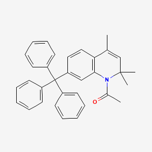 molecular formula C33H31NO B11642936 1-(2,2,4-trimethyl-7-tritylquinolin-1(2H)-yl)ethanone 