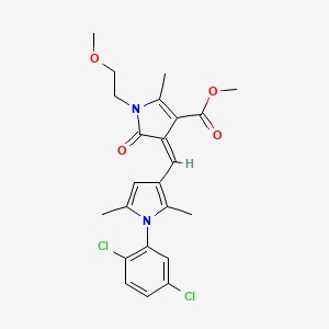 methyl (4Z)-4-{[1-(2,5-dichlorophenyl)-2,5-dimethyl-1H-pyrrol-3-yl]methylidene}-1-(2-methoxyethyl)-2-methyl-5-oxo-4,5-dihydro-1H-pyrrole-3-carboxylate