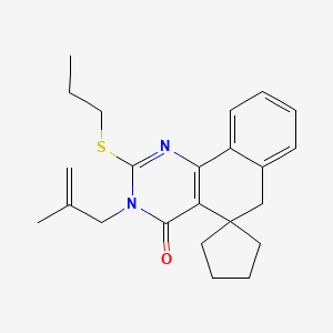 3-(2-methylprop-2-en-1-yl)-2-(propylsulfanyl)-3H-spiro[benzo[h]quinazoline-5,1'-cyclopentan]-4(6H)-one