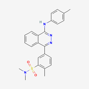 molecular formula C24H24N4O2S B11642993 N,N,2-trimethyl-5-{4-[(4-methylphenyl)amino]phthalazin-1-yl}benzenesulfonamide 