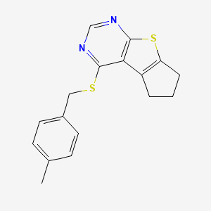 4-[(4-Methylbenzyl)sulfanyl]-6,7-dihydro-5h-cyclopenta[4,5]thieno[2,3-d]pyrimidine