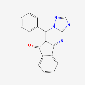 molecular formula C18H10N4O B11643031 10-Phenyl-1,3,4,10a-tetraaza-cyclopenta[b]fluoren-9-one 