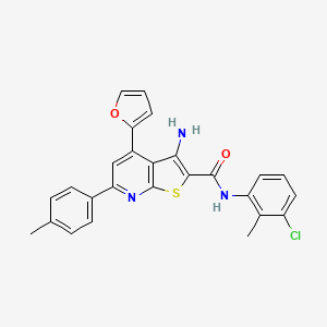 3-amino-N-(3-chloro-2-methylphenyl)-4-(furan-2-yl)-6-(4-methylphenyl)thieno[2,3-b]pyridine-2-carboxamide