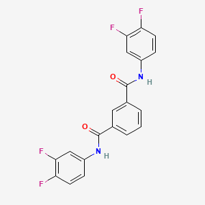 molecular formula C20H12F4N2O2 B11643093 N,N'-bis(3,4-difluorophenyl)benzene-1,3-dicarboxamide 