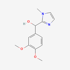 molecular formula C13H16N2O3 B11643096 (3,4-dimethoxyphenyl)(1-methyl-1H-imidazol-2-yl)methanol CAS No. 30517-61-4