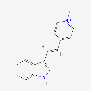 molecular formula C16H15N2+ B11643104 4-[(E)-2-(1H-indol-3-yl)ethenyl]-1-methylpyridinium 