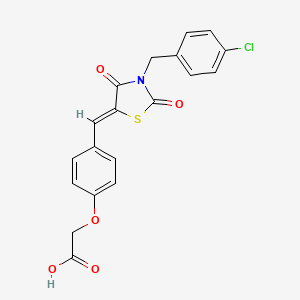 (4-{(Z)-[3-(4-chlorobenzyl)-2,4-dioxo-1,3-thiazolidin-5-ylidene]methyl}phenoxy)acetic acid