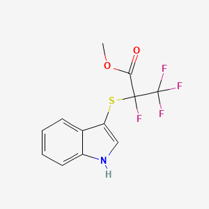 molecular formula C12H9F4NO2S B11643140 methyl 2,3,3,3-tetrafluoro-2-(1H-indol-3-ylsulfanyl)propanoate 