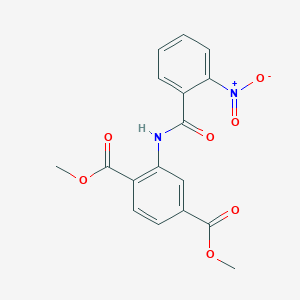 molecular formula C17H14N2O7 B11643157 Dimethyl 2-[(2-nitrobenzoyl)amino]terephthalate 