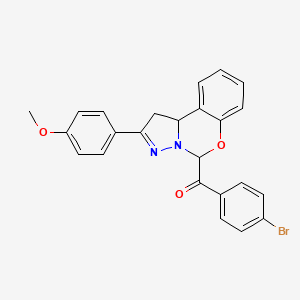 molecular formula C24H19BrN2O3 B11643165 (4-Bromophenyl)[2-(4-methoxyphenyl)-1,10B-dihydropyrazolo[1,5-C][1,3]benzoxazin-5-YL]methanone 